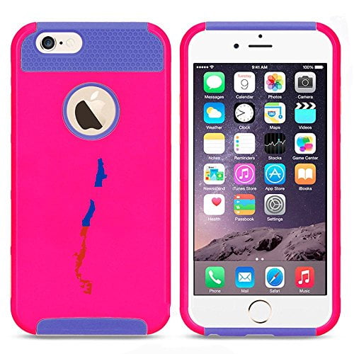 Apple iPhone SE Shockproof Impact Hard Soft Case Cover Chile Chilean Flag (Hot...
