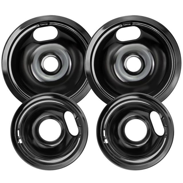 Bandejas recogegotas de porcelana para quemadores Blutoget de 23 cm y 15 cm, paquete de 4