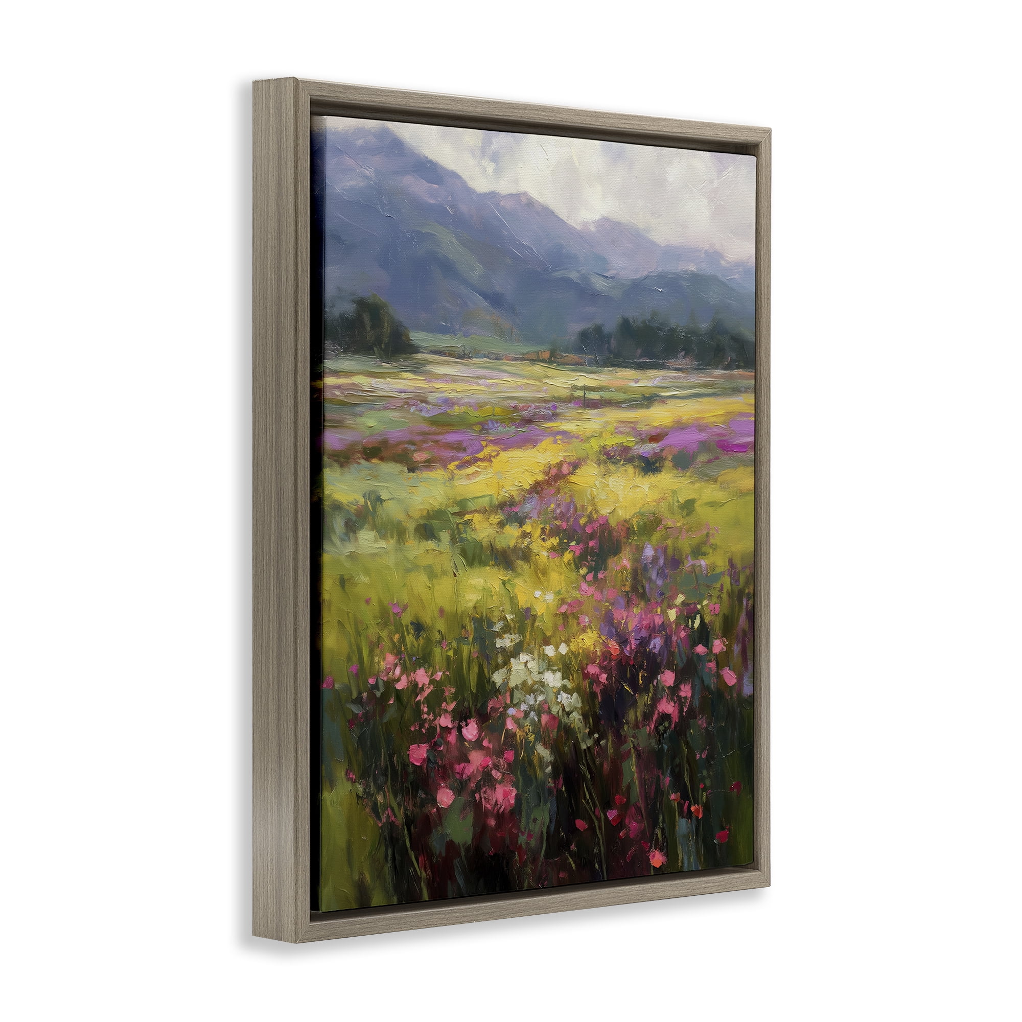 Stupell Industries Vast Horizon Of Flowers Brown Framed Floater Canvas Wall Art, design by Svetlana Aleynikova