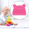 thumbnail image 3 of Sonducket Sombrero de bebé Color Keep Multi-funcional Niñas Niño Sombreros Gorro infantil Moda Elástico Gorros para niños pequeños Primavera Invierno Sombreros Rosa roja Sonducket AP011427-11B, 3 of 6