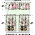 thumbnail image 5 of Fall Thanksgiving Pumpkin Kitchen Curtains Valances and Tiers 3 Piece Set,Eucalyptus Buffalo Plaid Rod Pocket Kitchen Curtain over Sink Window,Farmhouse Cafe Curtains for Autumn Decor 36 Inch (Pink), 5 of 6