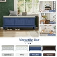 thumbnail image 6 of Harper & Bright Designs Shoe Storage Bench with Cushion, Entryway Shoe Bench with Seat and Three Drawers for Hallway Living Room, Navy Blue, 6 of 15