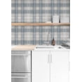thumbnail image 4 of Stacy Garcia Home Argos Grey & Blue Crossroads Plaid Peel and Stick Wallpaper - 20.5 in. W x 10 ft. L Roll, 4 of 7