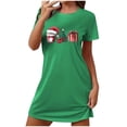 thumbnail image 5 of Bnwani Nightgown for Women Fashion Oversized Crew Neck Short Sleeve Printed Black Size S-XXL, 5 of 5