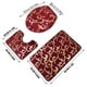 thumbnail image 3 of Juego de 3 alfombras de baño, alfombrillas de baño, alfombrillas de inodoro, suaves, absorbentes, gruesas, con base antideslizante y almohadilla lavable., 3 of 6
