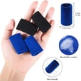 thumbnail image 2 of 10 Pcs Thumb Splint Brace Support,Bexikou Elastic Compression Finger Protector,Finger Protector Sleeve for Pain Relief, Arthritis, Trigger Finger, Sports, Basketball, Baseball (Blue), 2 of 7