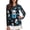 Blue Butterfly Skull, variant on Psesaysky Ghost Face Print Long Sleeve Golf Shirts for Women Lightweight Casual Loose V Neck Zip Up Tennis Shirts for Women Plus Size 4-Way Stretch Slim Fit Halloween Casual Wear,S