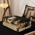 thumbnail image 5 of Erosebridal Rustic Bear Wildlife Zipper Twin Comforter Sets with Fitted Sheet and 2 Pillowcases for Women Men, Cabin Pine Tree Zipper Bedding Set, Black Reversible, 4-Piece, 5 of 7