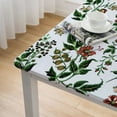 thumbnail image 4 of BANET Red Flower Print Polyester Square Tablecloth Decorative Table Cover Clothes for Square Tables Kitchen Dining Room White, 4 of 7