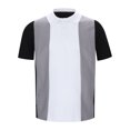 thumbnail image 3 of YDLCAFD Mens Fashion Casual Knit Lapel Short Sleeve Striped Color Block T Shirt Jacket Tops, 3 of 9