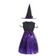 thumbnail image 1 of Qarigey Vestido de Halloween para niña, sombrero de Cosplay espeluznante para niños, disfraz de manga corta con lazo y cuello redondo, ropa de Disfraces de disfraces 140cm Qarigey AP012656-06, 1 of 6