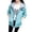 Sky Blue, variant on AOMPMSDX Coats For Women Women's Long Sleeves Versatile Fashion Solid Color Reversible Windbreaker Zipper Hooded Casual Jacket Outerwear XXL Black