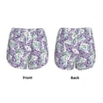 thumbnail image 6 of Sigee Lavender Flowers for Women's Athletic Shorts High Waisted Running Shorts Pocket Sporty Short Gym Elastic Workout ShortsSmall, 6 of 9