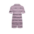 thumbnail image 4 of Girls Silk Pajamas Size 10-12 Printed Button Down Sleepwear Short Sleeve Top Shorts Soft Loungewear Satin Pj Set, 4 of 4