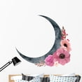 thumbnail image 1 of Bohemian Anemones Crescent Moon Wall Decal Wallmonkeys Peel and Stick Graphic (48 in H x 48 in W) WM502684, 1 of 4