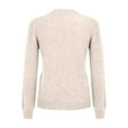 thumbnail image 6 of Womens Mock Neck Long Sleeve Sweater Turtleneck Lightweight Knit, Fall Casual Pullover Top Beige S, 6 of 7