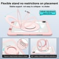 thumbnail image 5 of ELEHOLD Case for ipad pro 11 2022/2021/2020/2018/air4 10.9/air5, Hard PC Clear Back Shell Case with 360 Degree Metal Stand,Pink, 5 of 6