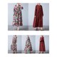 thumbnail image 4 of Vestido, Vestido de manga larga vintage para mujer con bolsillos Vestido de otoño informal suelto co Abanopi borgoña/Medio, 4 of 7