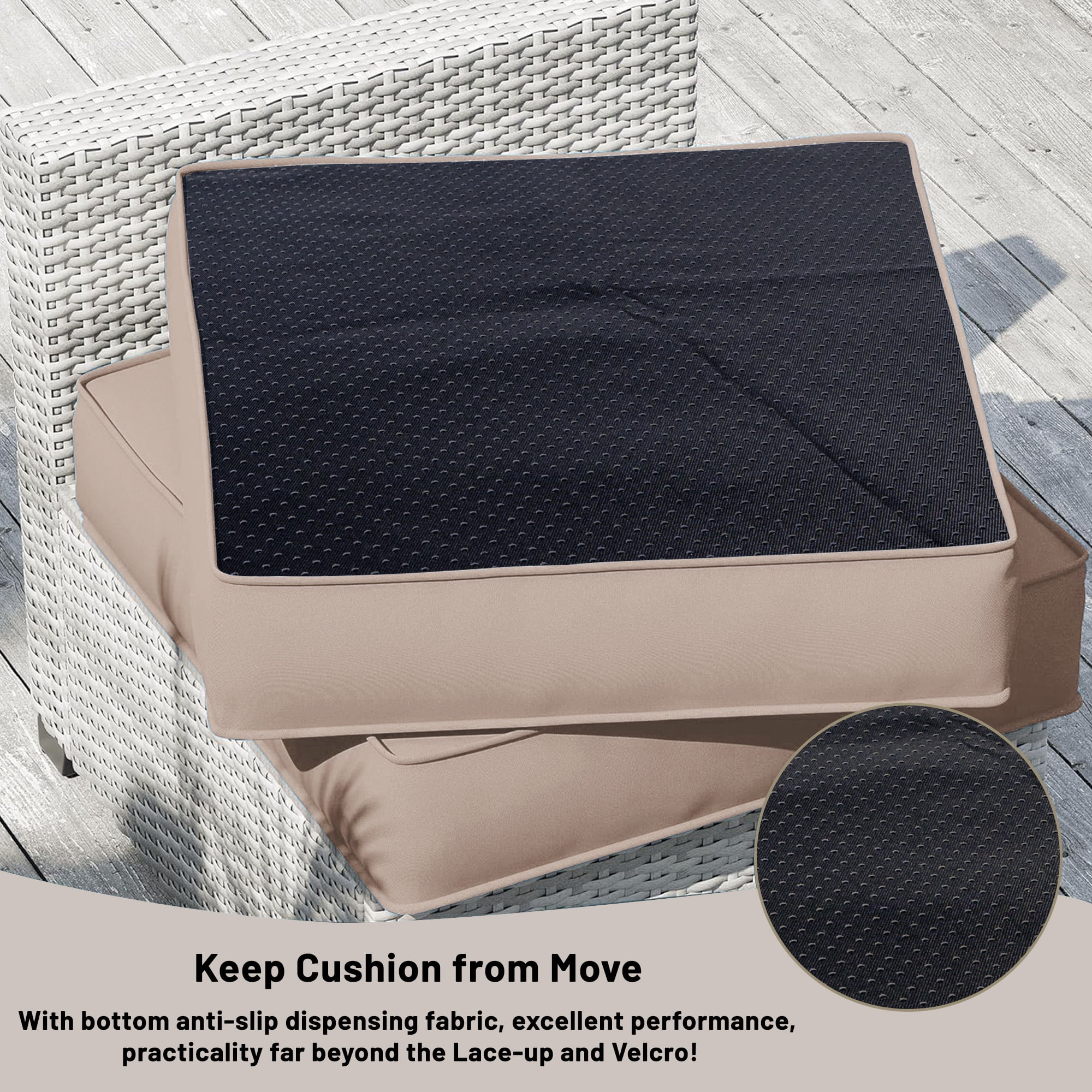 14 Piece Outdoor Replacement Cushions for Patio Furniture, Water-Repellent Outdoor Sectional Cushions for 6 Seat Sectional Patio Conversation Sets, Patio Sofa Cushions for Outdoor Couch