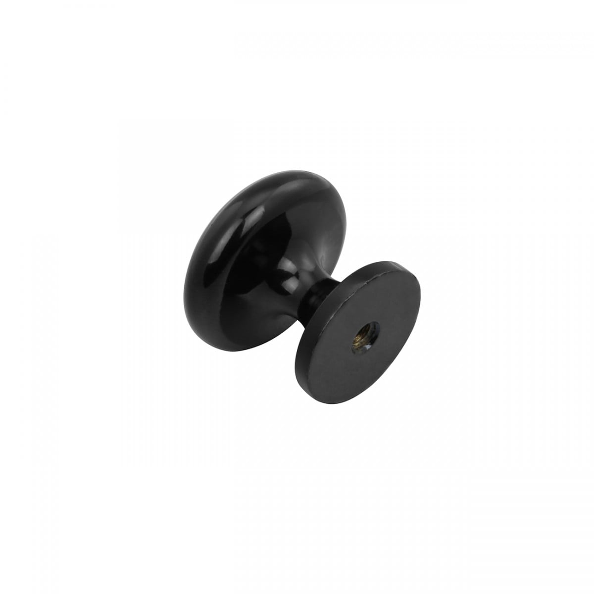 Black Enamel Coated Solid Brass Cabinet Knobs Set of 5 Renovators Supply