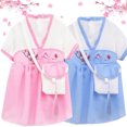 thumbnail image 4 of Vestidos para perros Ropa para perros Vestido estilo chino Hanfu con bolsa, 4 of 7