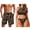 Black Pineapple, variant on Pineapple Couple Swimsuits Matching Set Women 2 Piece Bikini Set Tank Top High Waisted Swimwear Sexy Halter Triangle Swimsuit String Bathing Suits