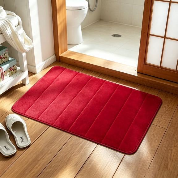 Memory Foam Bath Mat Bathroom Rugs Toilet Soft Non Slip Mat Bathroom Bedroom Floor Shower Rug Decor Comfortable Water Absorbent Machine Washable Easier To Dry Floor Rug Mats,Area Rug