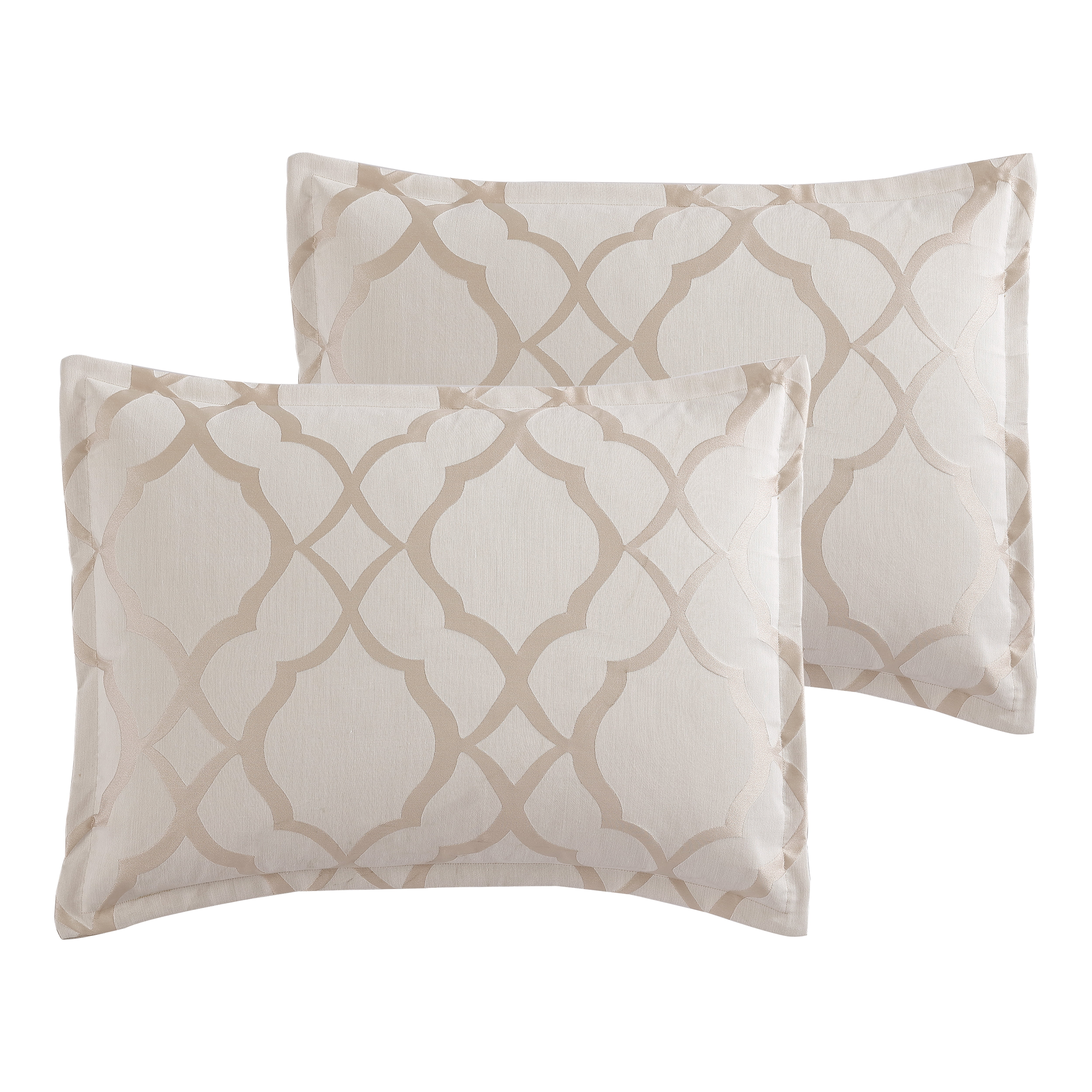 Riverbrook Home 9 Piece Comforter Set, Queen, White, Tinley, Polyfill, Adult