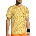 thumbnail image 2 of T Shirt For Men Yellow Starfish Mens Seashells Print Classic Sports T-Shirts Quick-dry Summer Hippie, 2 of 7