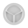 thumbnail image 3 of G.E.T. Heavy-Duty 3 Compartment Plastic Divided Compartment Plates, Deep Sided, 9", White (Set of 12), 3 of 3