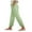 Mint Green, variant on vigerkar Women's Casual Pants Striped Side Button Elastic Waist Trendy Pants Straight Leg Baggy Trousers with Pocket Green, L