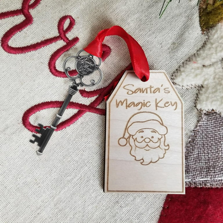 Heiheiup Santa's Key For House With No Chimney Ornament Santa Key Santa  Clause Decoration Santas Key Beads on A String Toddlers