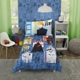 thumbnail image 2 of Disney Toddler Bedding Set for Boys | Star Wars Galaxies Await Character 4 Piece Blue Toddler Bed Set Fitted Sheet, Pillow Case, Top Sheet, and Comforter Quilt, 2 of 9