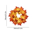 thumbnail image 3 of Fllostpr Fall 21x21 in Artificial Wreath, Faux Sunflower Pumpkin Maple Leaf Hanging Arrangement for Front Door and Home Decor, 3 of 6