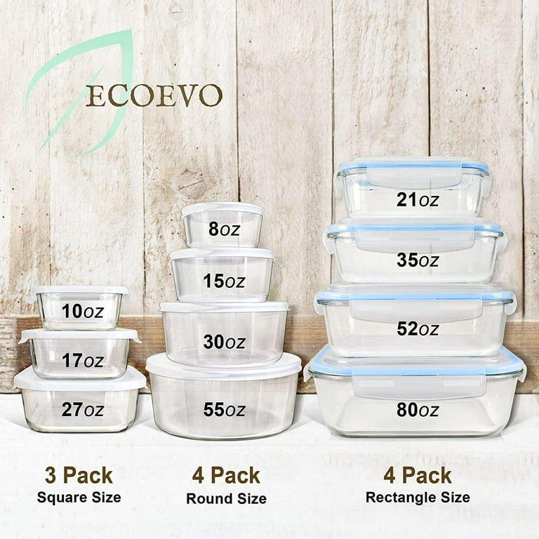 Glass Meal Prep Containers 6 Pack 35oz Airtight with Locking Lids 100% Leak Proof