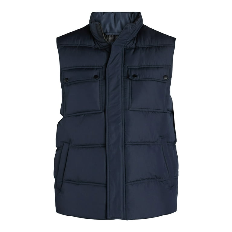 Big Chill Men's Quilted Puffer Vest with Pockets, Sizes M Big Chill Men's Quilted Puffer Vest with Pockets, Sizes M