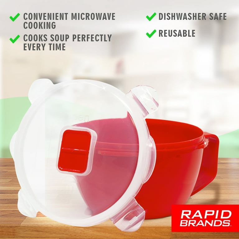 Microwave Soup Mugs with Lids, Microwave Safe Mug for Ramen