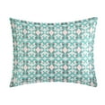 thumbnail image 4 of Chic Home 5-Piece Pamelia Quilted Flor De Lis Patterned REVERSIBLE Printed King Quilt Set Aqua Shams and Decorative Pillows included, 4 of 6
