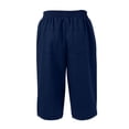 thumbnail image 6 of MLQIDK Navy Linen Capri Pants for Women Linen Shorts High Waisted Knee Length Light Weight Pants Dressy Casual Pedal Pushers with Pockets Navy 3XL, 6 of 7