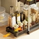 thumbnail image 5 of Gabinete de cocina estante colgante, estante de armario de cocina, estante de almacenamiento de cocina de 2 niveles, estante de cocina plegable, metal, dise?o de 2 niveles, para cocina, 5 of 8