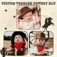 thumbnail image 2 of Gresahom Personalized Boys Cowboy Hats for Kids Ages 2-8, Leather Hatband Camel Toddler Cowboy Hat, Western Cowgirl Hat for Girls(Children (52-54cm)), 2 of 7