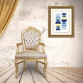 thumbnail image 3 of Lula Bijoux and Company 12x14 Gold Ornate Wood Framed with Double Matting Museum Art Print Titled - Blue Yellow Modern 1, 3 of 4