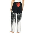 thumbnail image 6 of Pajama Pants Women, Abstract Red Sun Design Sweatpants Soft Sleep Lounge Pants, Casual PJ Bottoms Pants with Pockets, 6 of 7