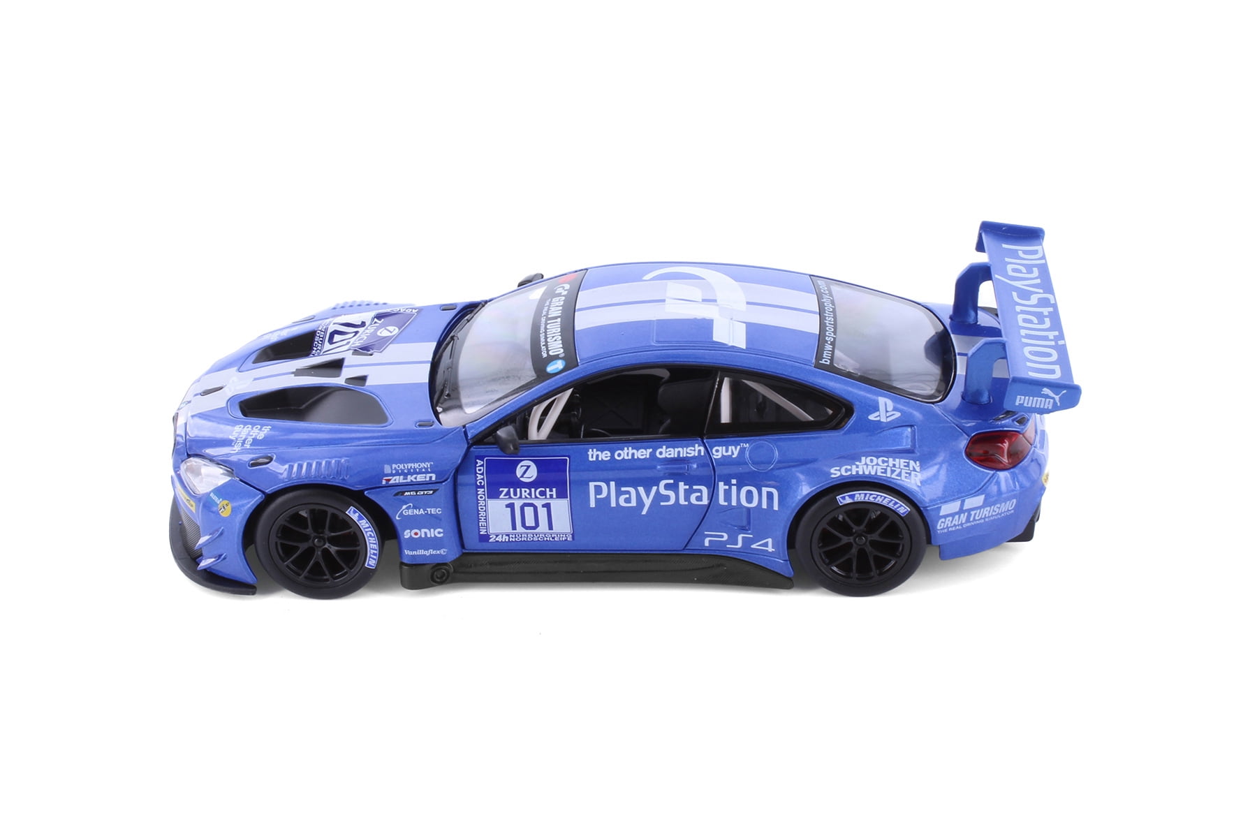 BMW M6 GT3 #101, Blue - Showcasts 68255BU - 1/24 Scale Diecast Model Car