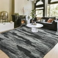 thumbnail image 2 of Jamfeel Plush Fluffy Area Rugs for Living Room Indoor Non Slip Printed Rug Home Decor Floor Carpet, 6'x9', Gray, 2 of 7