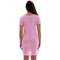 thumbnail image 3 of Just Love Comfortable Sleep Dress Shirt for Women - Ideal for Sleeping and Lounging in Dorms (Pink - Time to Wine Down, 3X), 3 of 3