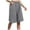 Grey, variant on vigerkar Women's Linen Shorts Casual Bermuda Long Linen Shorts High Waisted Comfy Summer with Pockets Black, L
