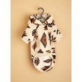 thumbnail image 3 of 1pc Plush Hooded Pet Hoodie With Totem Pattern For Both Cats And Dogs In Autumn And Winter, Warm And Cold Resistant, Rice Color, 3 of 5