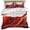 Red, variant on Green White Marble Bedding 3 Piece Duvet Cover Set Full Size, Nature Marble Crack Yellow Lines Art Soft Microfiber Comforter Cover with Zipper Closure & Pillowcases, FadeResistant Quilt Cover