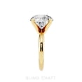 thumbnail image 3 of Bling Craft Solitaire Moissanite Engagement Ring for Women 14K Yellow Gold Plated 4CT 10.3MM Round Cut D Color VVS1 Clarity 925 Sterling Silver Wedding Promise Rings Size 8, 3 of 6